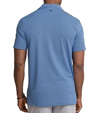 Southern Tide Coastal Breeze Oceanfront Stripe Pique Short Sleeve Polo Shirt