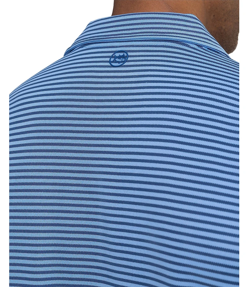 Southern Tide Coastal Breeze Oceanfront Stripe Pique Short Sleeve Polo Shirt