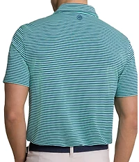 Southern Tide Coastal Breeze Oceanfront Stripe Pique Short Sleeve Polo Shirt