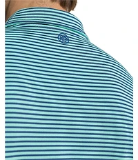 Southern Tide Coastal Breeze Oceanfront Stripe Pique Short Sleeve Polo Shirt