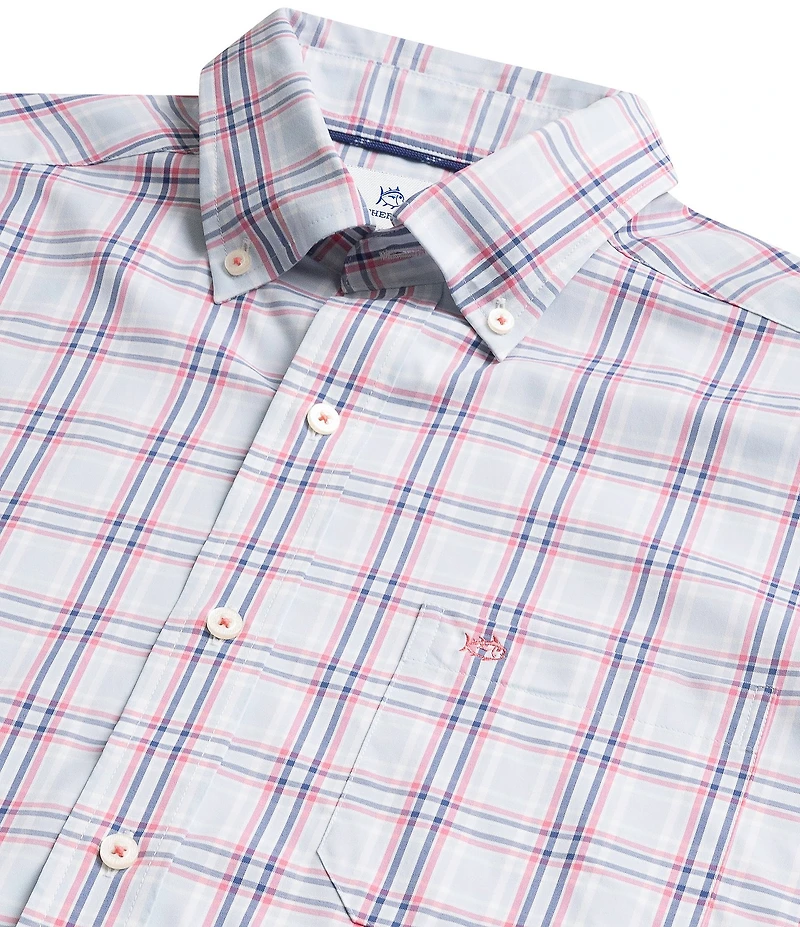 Southern Tide Coastal Breeze Schooner Cove Plaid Long Sleeve Woven Shirt