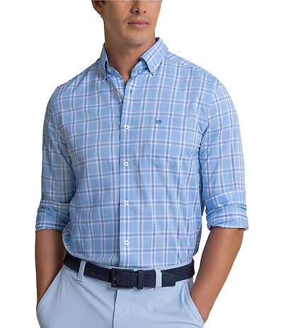 Southern Tide Coastal Breeze South Beach Plaid Long Sleeve Woven Shirt