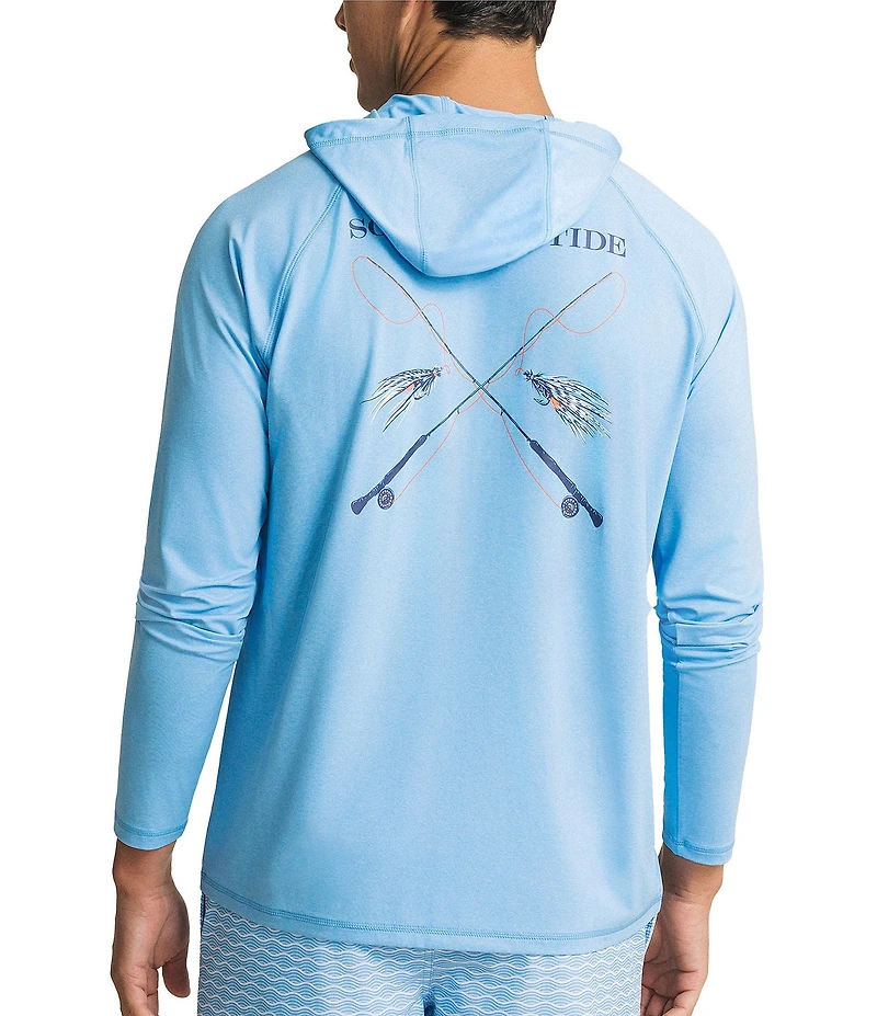 Southern Tide Crossed Lines Coastal Breeze Performance Hoodie