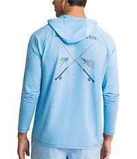 Southern Tide Crossed Lines Coastal Breeze Performance Hoodie