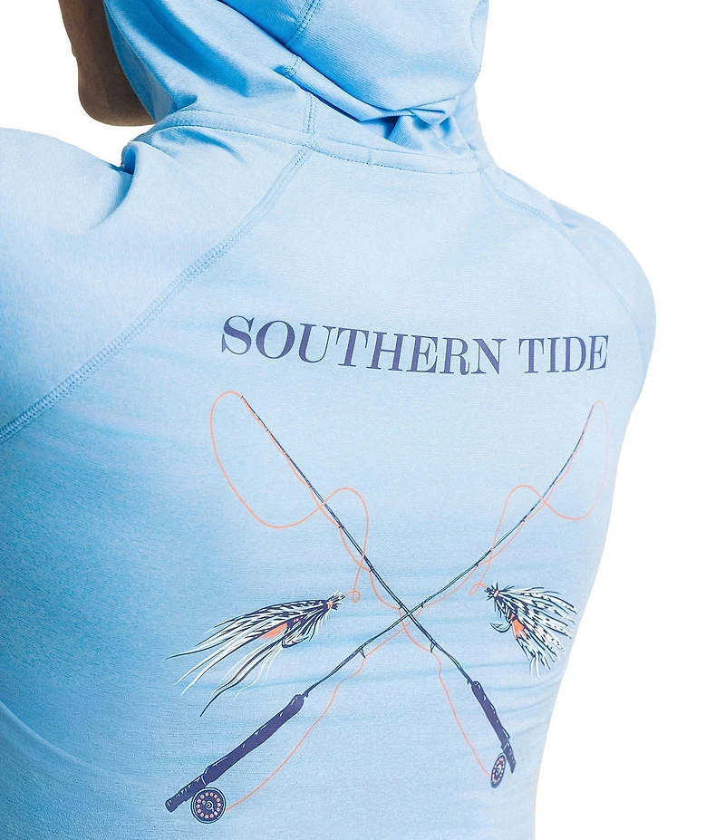 Southern Tide Crossed Lines Coastal Breeze Performance Hoodie