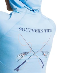 Southern Tide Crossed Lines Coastal Breeze Performance Hoodie
