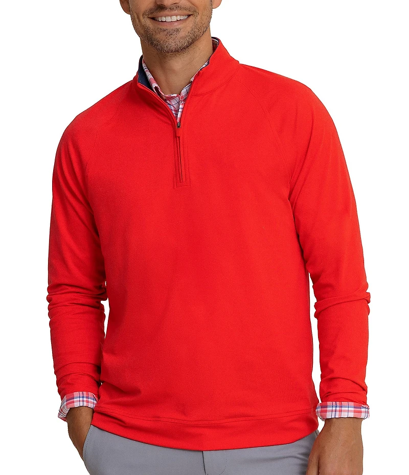 Southern Tide Cruiser Heather Solid Performance Stretch Quarter-Zip Pullover