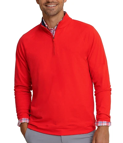 Southern Tide Cruiser Heather Solid Performance Stretch Quarter-Zip Pullover
