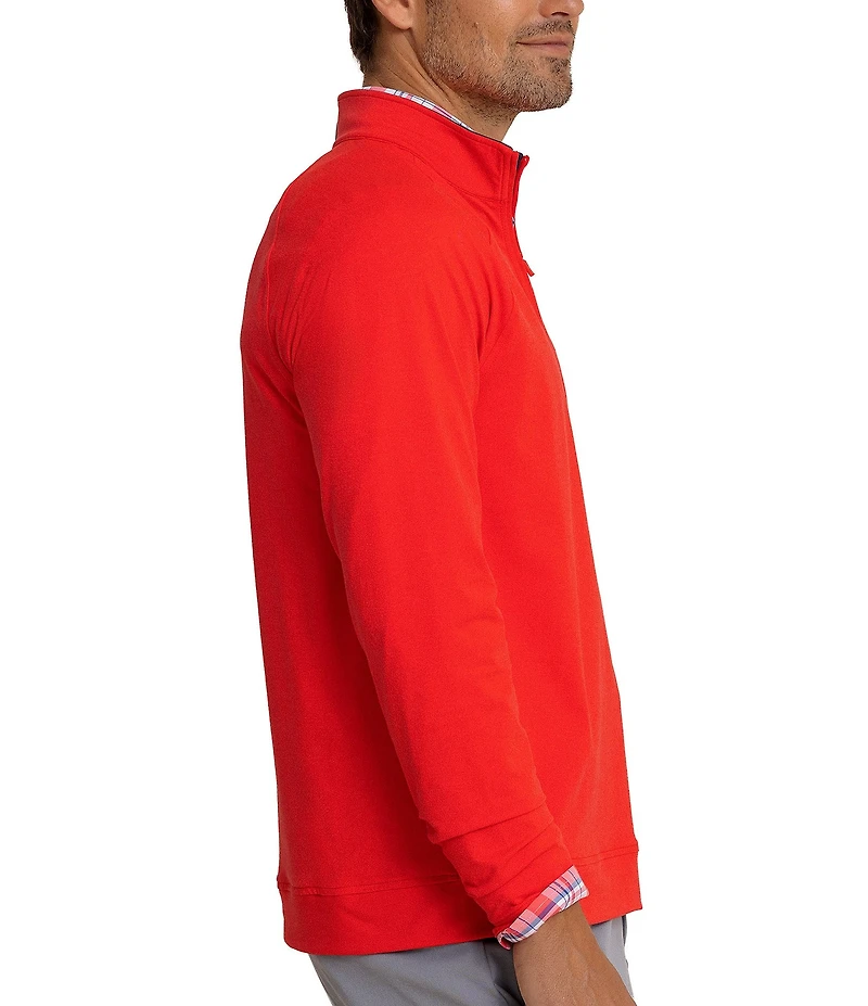 Southern Tide Cruiser Heather Solid Performance Stretch Quarter-Zip Pullover
