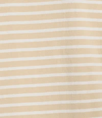 Southern Tide Demi Stripe Print Collared V-Neck Short Sleeve Cotton Polo A-Line Dress