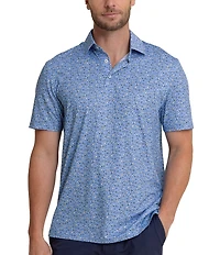 Southern Tide Drive I'll Have An Old Fashioned Printed Short Sleeve Polo Shirt