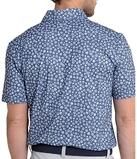 Southern Tide Driver Blossom Bliss Printed Short Sleeve Polo Shirt