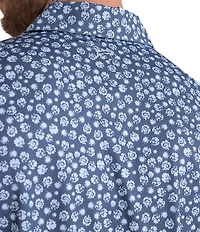 Southern Tide Driver Blossom Bliss Printed Short Sleeve Polo Shirt