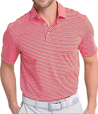 Southern Tide Driver Caravel Stripe Short Sleeve Polo Shirt