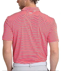 Southern Tide Driver Caravel Stripe Short Sleeve Polo Shirt