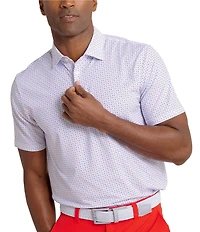 Southern Tide Driver Fin-Tastic Catch Printed Short Sleeve Polo Shirt