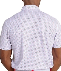 Southern Tide Driver Fin-Tastic Catch Printed Short Sleeve Polo Shirt