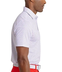 Southern Tide Driver Fin-Tastic Catch Printed Short Sleeve Polo Shirt