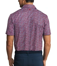 Southern Tide Driver Fireworks Printed Short Sleeve Polo Shirt