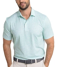 Southern Tide Driver Flower Frenzy Printed Short Sleeve Performance Polo Shirt
