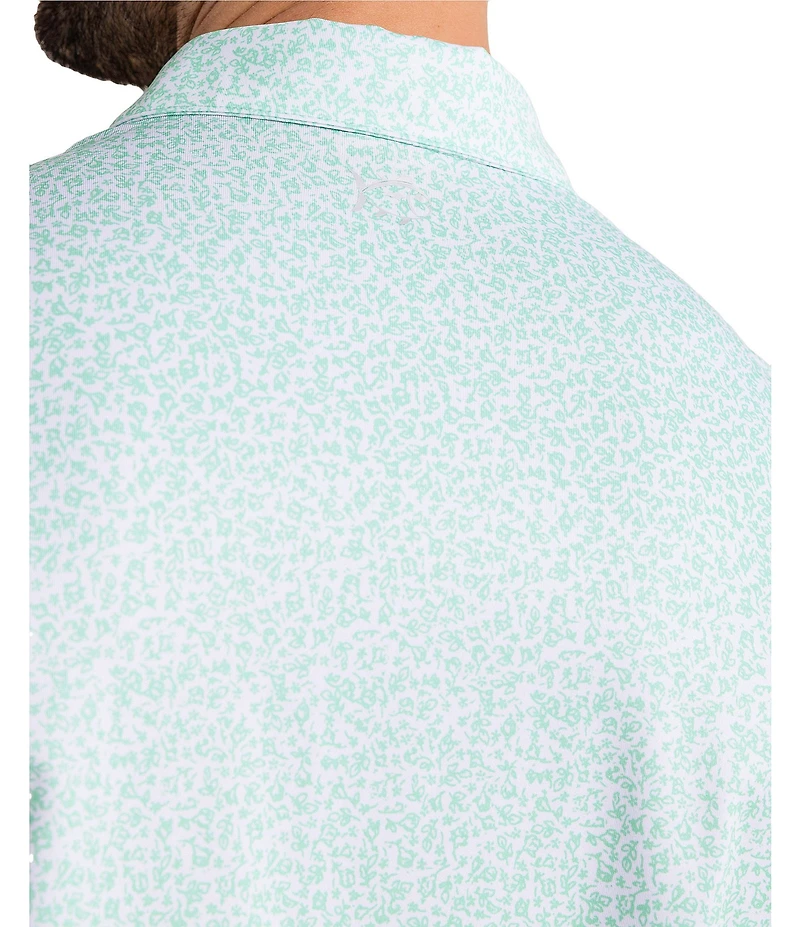 Southern Tide Driver Flower Frenzy Printed Short Sleeve Performance Polo Shirt
