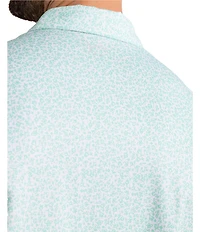 Southern Tide Driver Flower Frenzy Printed Short Sleeve Performance Polo Shirt