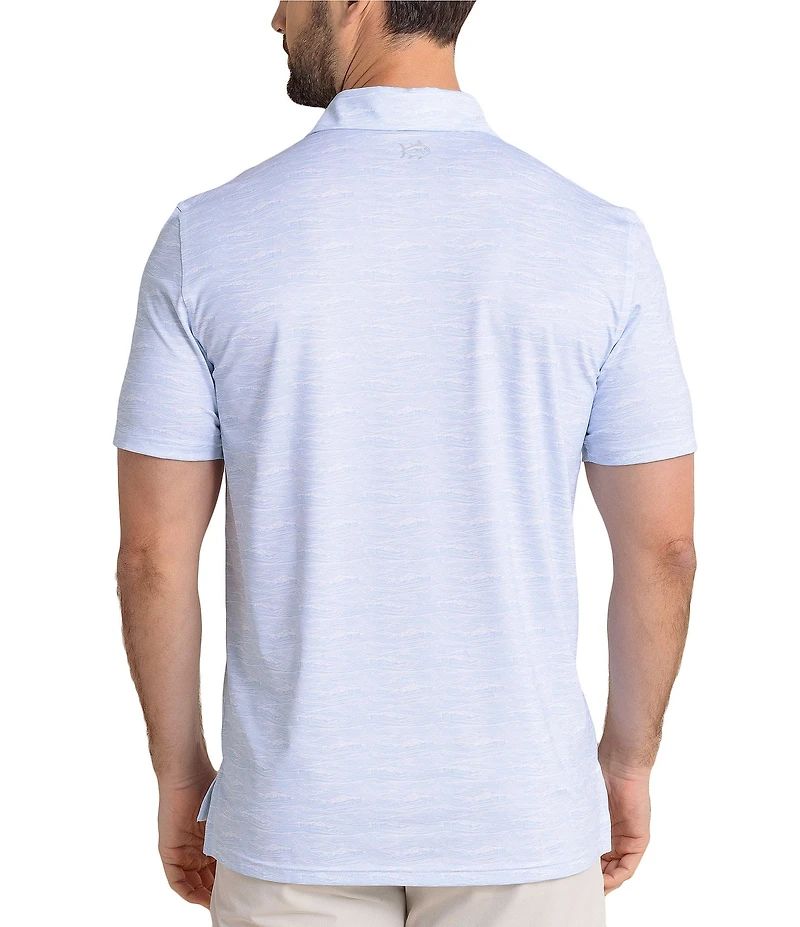 Southern Tide Driver Get In Shape Printed Short Sleeve Polo Shirt