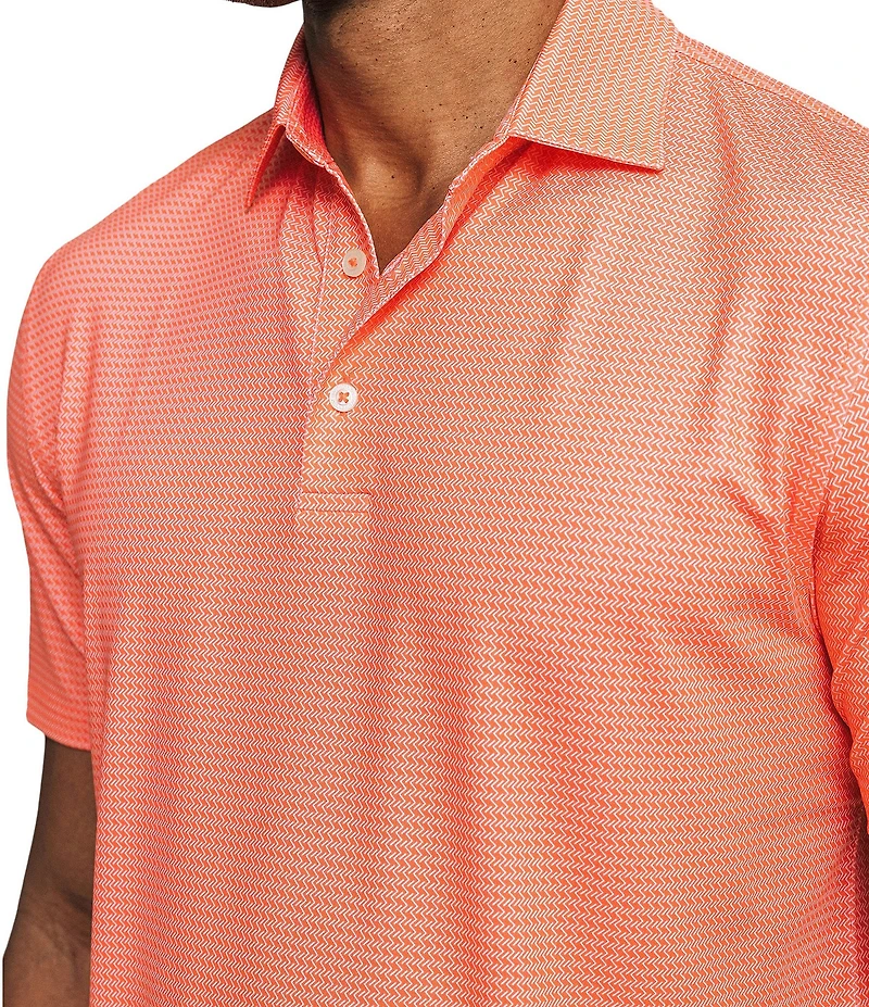 Southern Tide Driver Getting Ziggy With It Printed Short Sleeve Polo Shirt