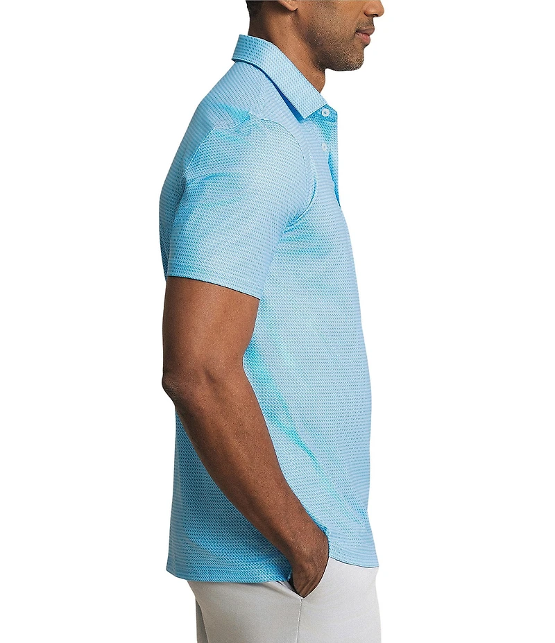 Southern Tide Driver Getting Ziggy With It Printed Short Sleeve Polo Shirt