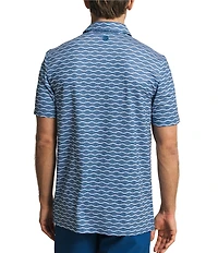 Southern Tide Driver Ocean Echo Printed Short Sleeve Polo Shirt