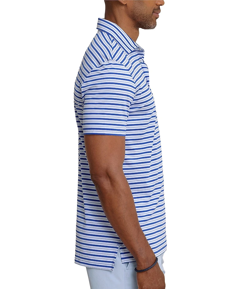 Southern Tide Driver Ocean Hill Stripe Short Sleeve Polo Shirt