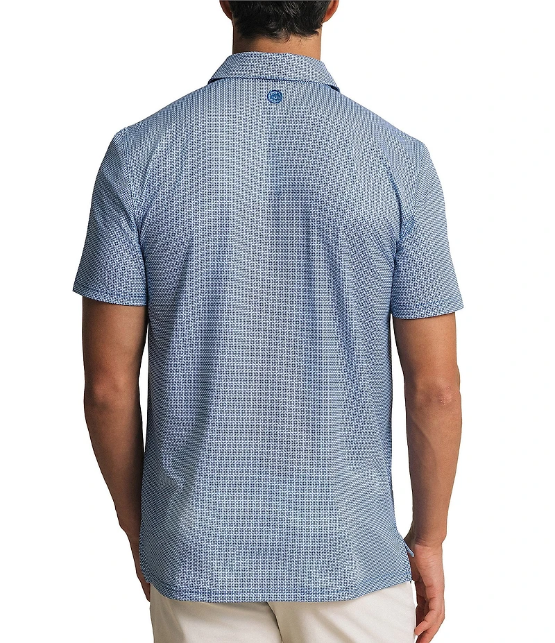 Southern Tide Driver Ocean Vista Printed Short Sleeve Polo Shirt