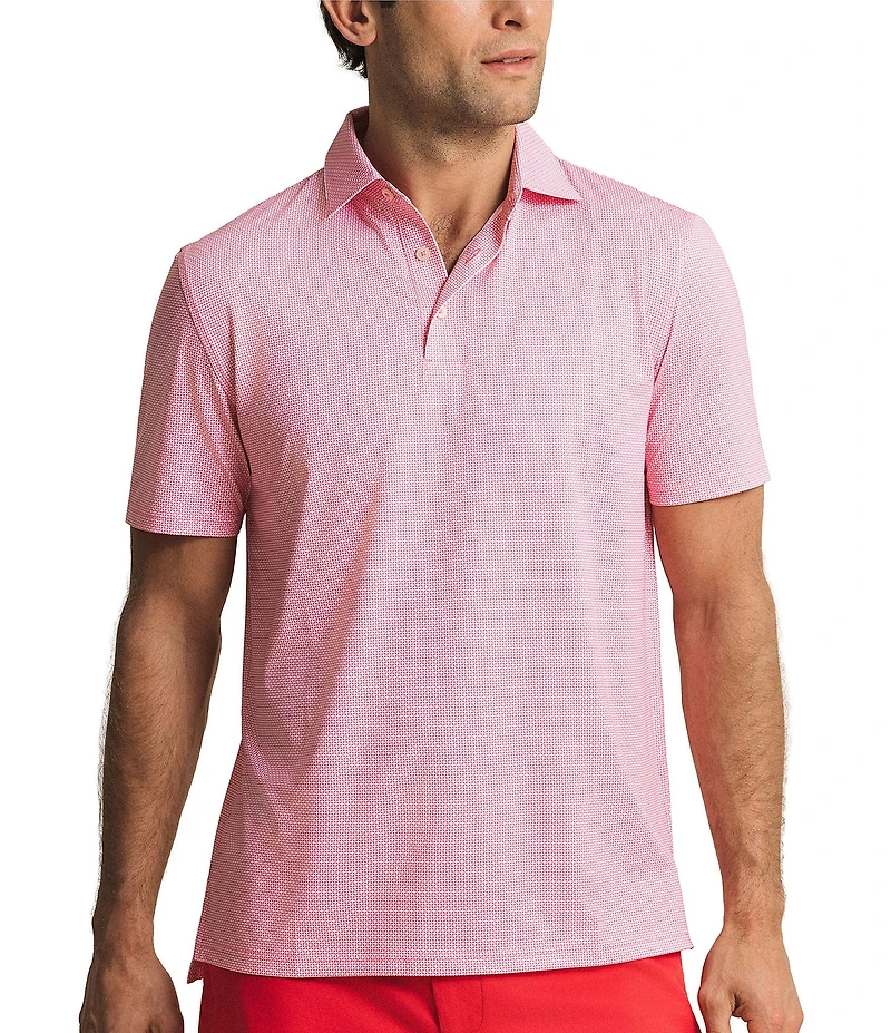 Southern Tide Driver Ocean Vista Printed Short Sleeve Polo Shirt