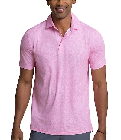 Southern Tide Driver Paradise Shores Printed Short Sleeve Polo Shirt