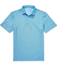 Southern Tide Driver Seaside Geo Printed Short Sleeve Polo Shirt
