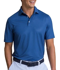 Southern Tide Driver Seaside Geo Printed Short Sleeve Polo Shirt