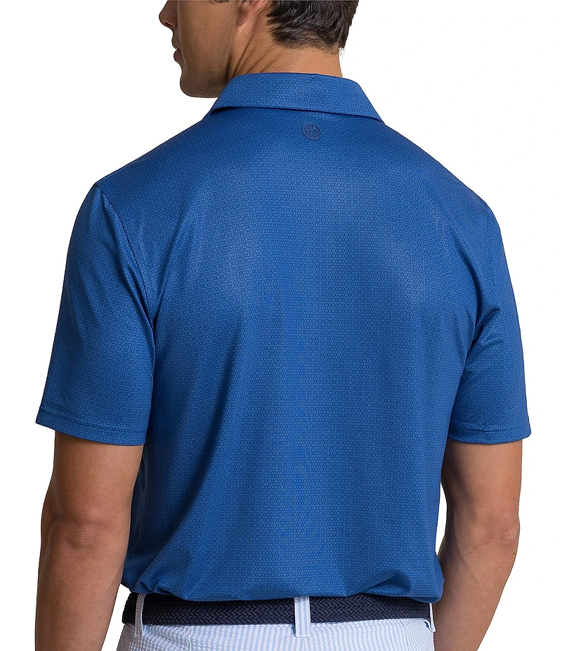 Southern Tide Driver Seaside Geo Printed Short Sleeve Polo Shirt