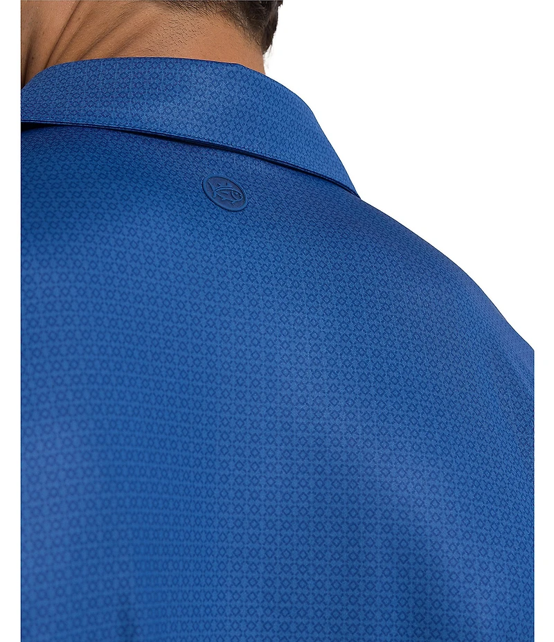 Southern Tide Driver Seaside Geo Printed Short Sleeve Polo Shirt