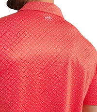 Southern Tide Driver Snazzy Scaled Printed Short Sleeve Polo Shirt