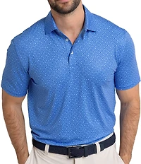 Southern Tide Driver Snazzy Scaled Printed Short Sleeve Polo Shirt