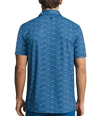 Southern Tide Driver St Nautical Flag Printed Short Sleeve Polo Shirt