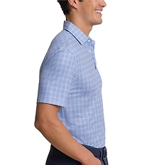 Southern Tide Driver Surfside Retreat Plaid Printed Short Sleeve Polo Shirt