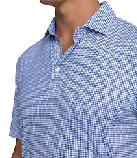 Southern Tide Driver Surfside Retreat Plaid Printed Short Sleeve Polo Shirt
