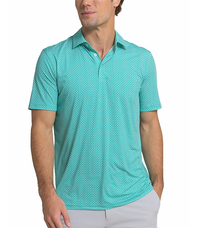 Southern Tide Driver Weaving Around Short Sleeve Polo Shirt