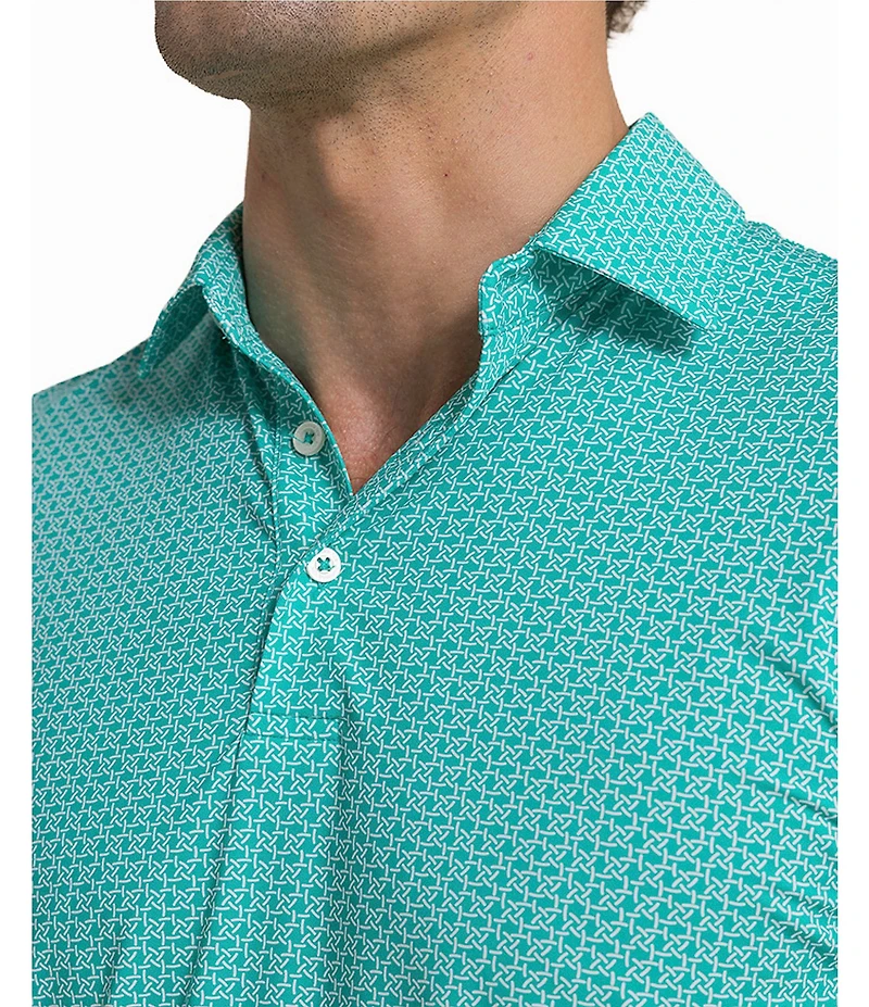 Southern Tide Driver Weaving Around Short Sleeve Polo Shirt