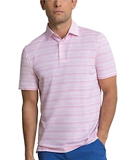 Southern Tide Driver Wild Winds Striped Short Sleeve Polo Shirt