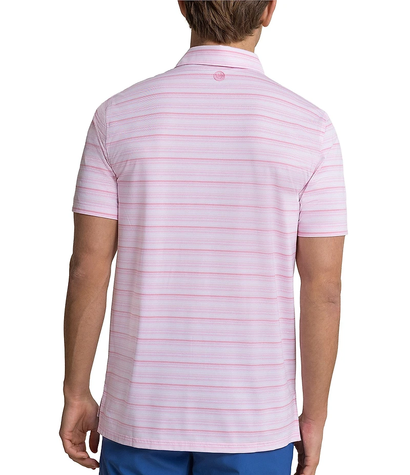 Southern Tide Driver Wild Winds Striped Short Sleeve Polo Shirt