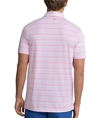 Southern Tide Driver Wild Winds Striped Short Sleeve Polo Shirt