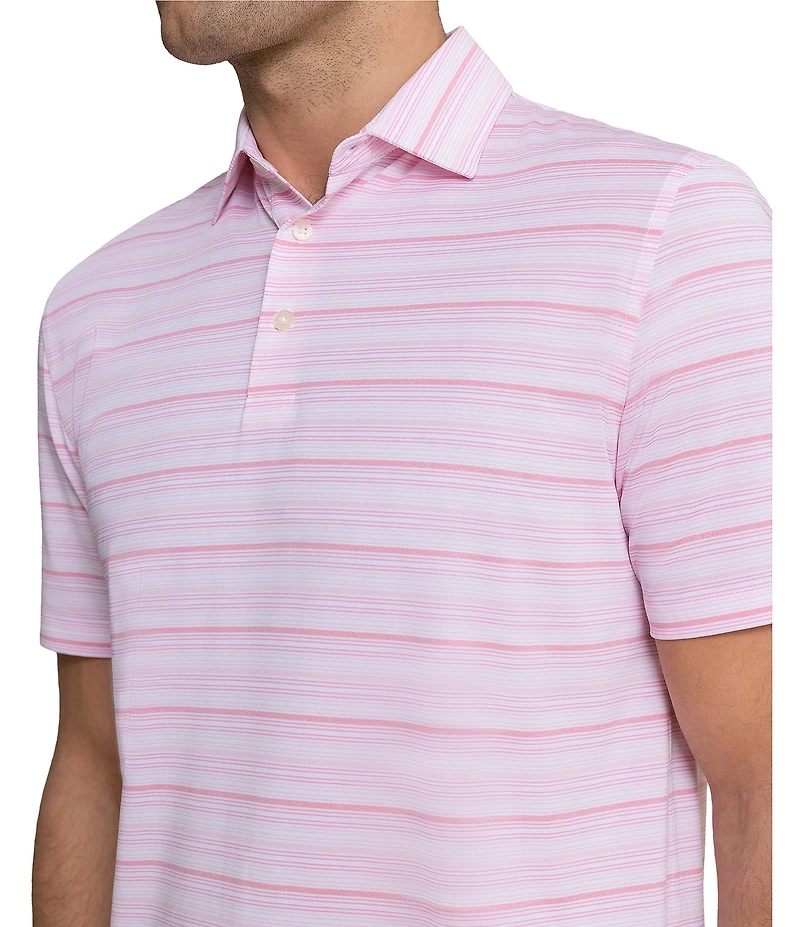 Southern Tide Driver Wild Winds Striped Short Sleeve Polo Shirt