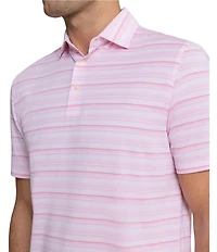 Southern Tide Driver Wild Winds Striped Short Sleeve Polo Shirt